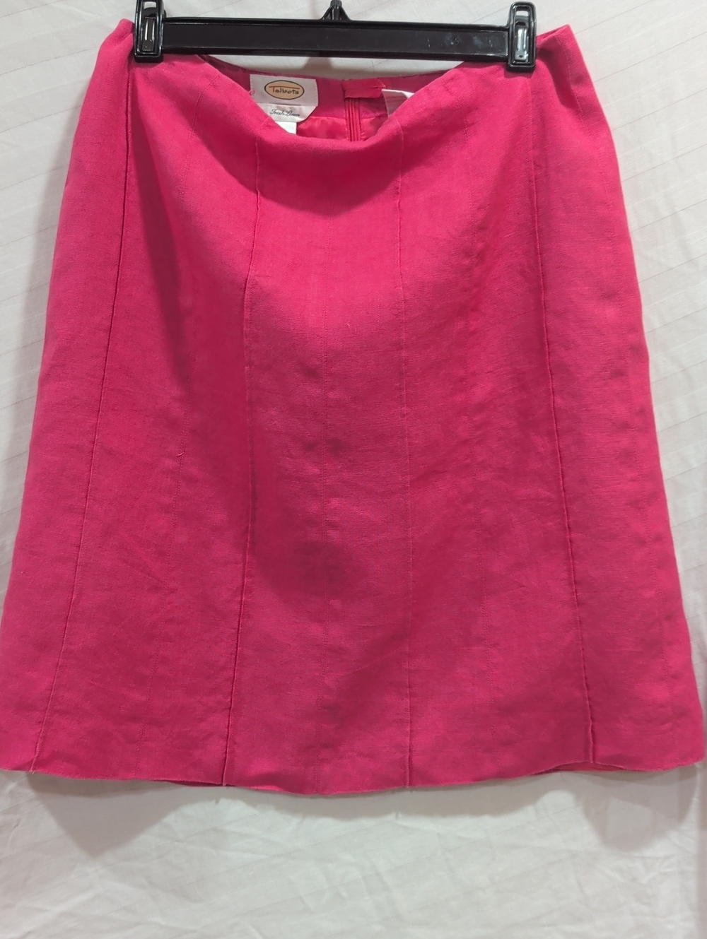 Talbots Irish  Linen Hot Pink A-Line Skirt Size 10